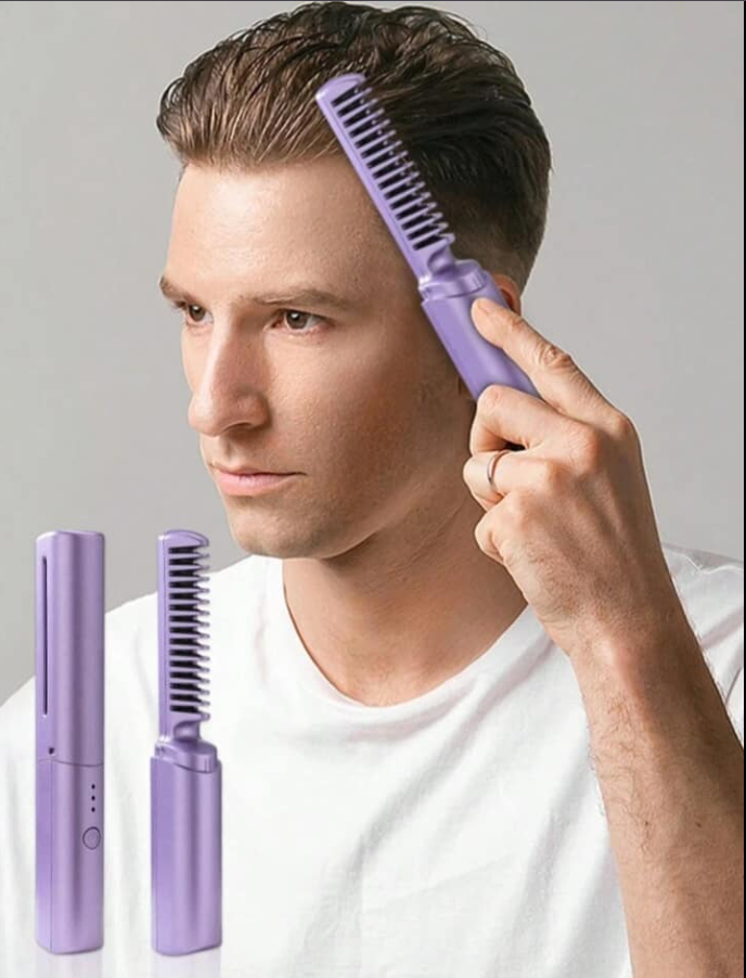 Portable Rechargeable Wallet Hair Straightening Comb