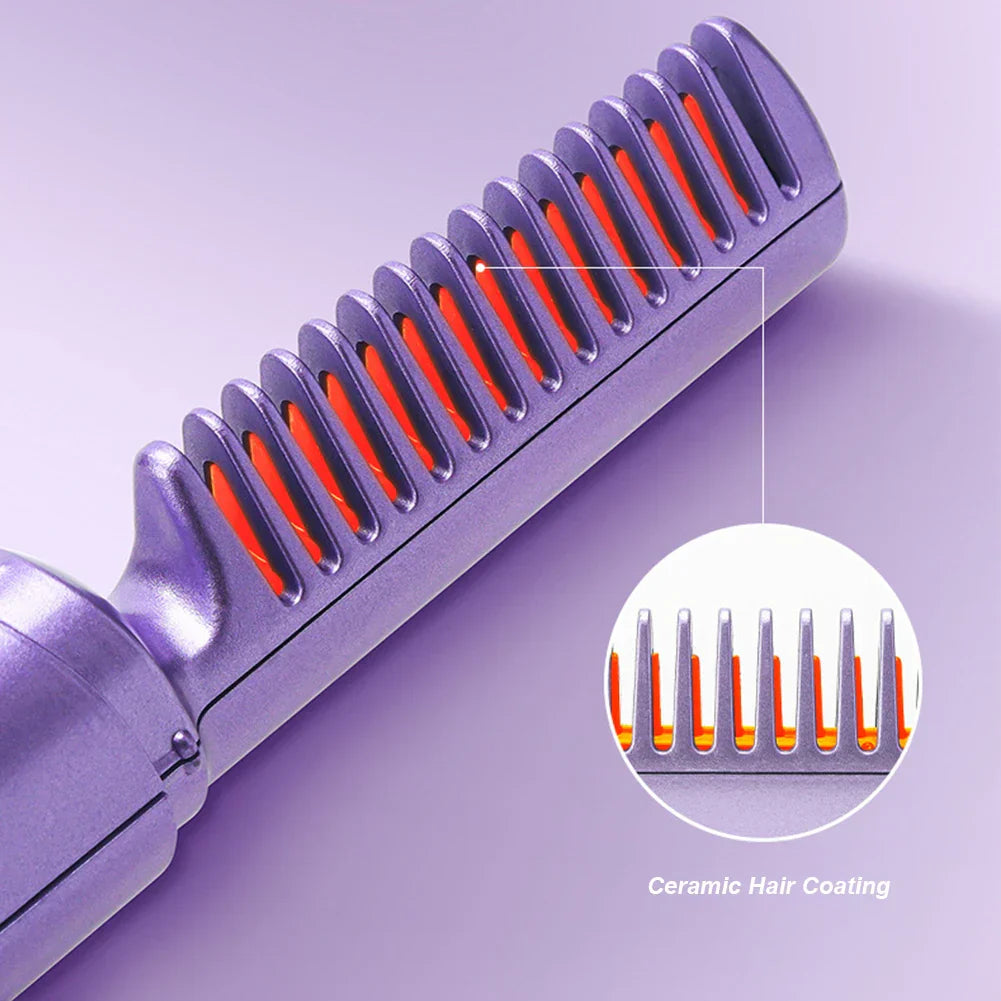 Portable Rechargeable Wallet Hair Straightening Comb